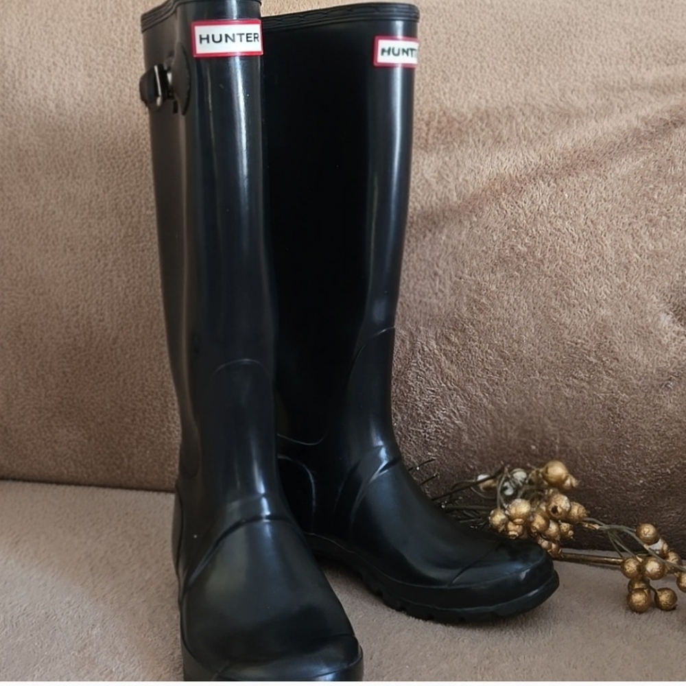C Hunter | Original Tall Gloss Rain Rubber Boots  37 EU (UK 4 B) - Picture 4 of 14